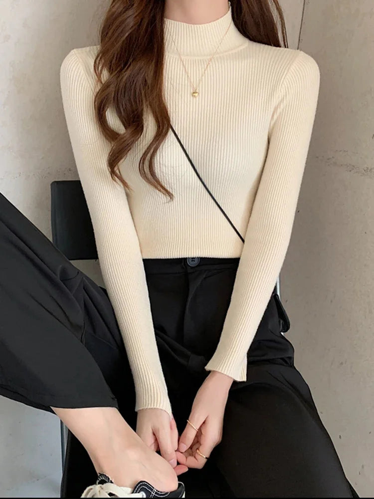 Mock Neck Women Sweater